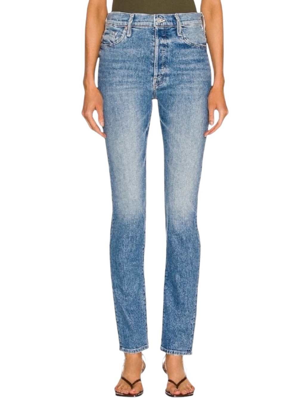 NWT MOTHER SUPERIOR Jeans The Pick-Up Skimp My Melancholy High-Rise Blue Size 25